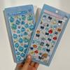 1-6pcs Tamagotchi 3D Crystal Stickers Waterdrop Cartoon Stickers Creative Gift Exchange Stickers Set Embossed Solid Stickers
