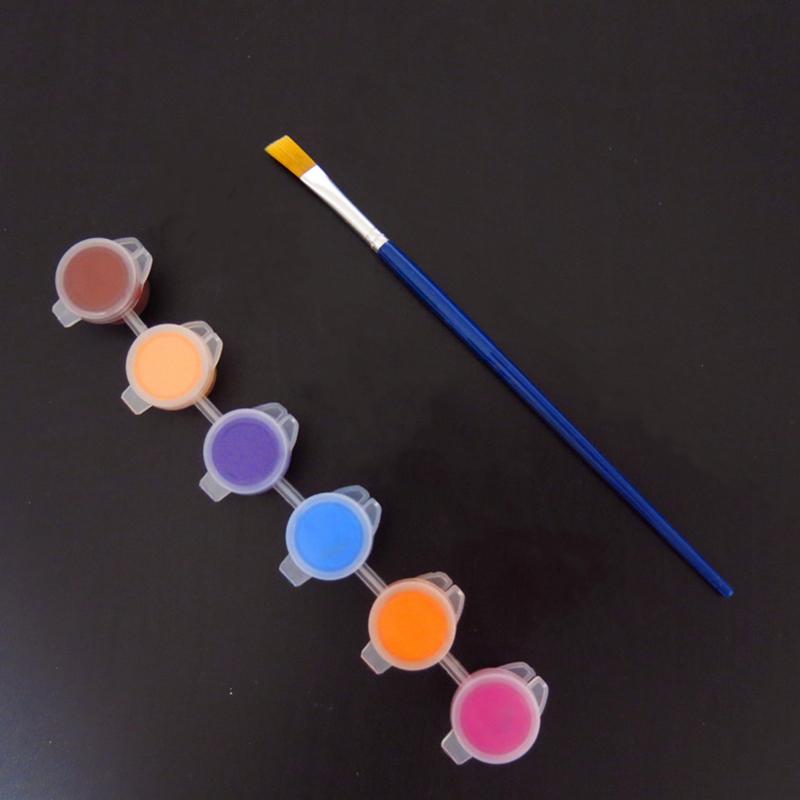 Acrylic Pigment Set, 12 Color Watercolor Painting Pigment Set, Stone Ceramic Painting, Color Painting Paint with Built-in Brush