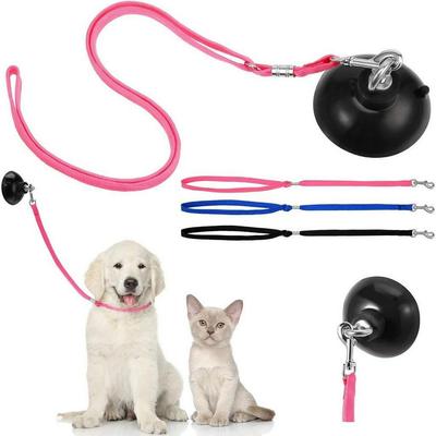 Hundebadeleine mit Saugnapf, Halteschlaufen für die Fellpflegewanne von Haustieren und verstellbarem, festem Sicherheitsseil für Hunde und Katzen zum Duschen, Baden und Pflegen von Haustieren