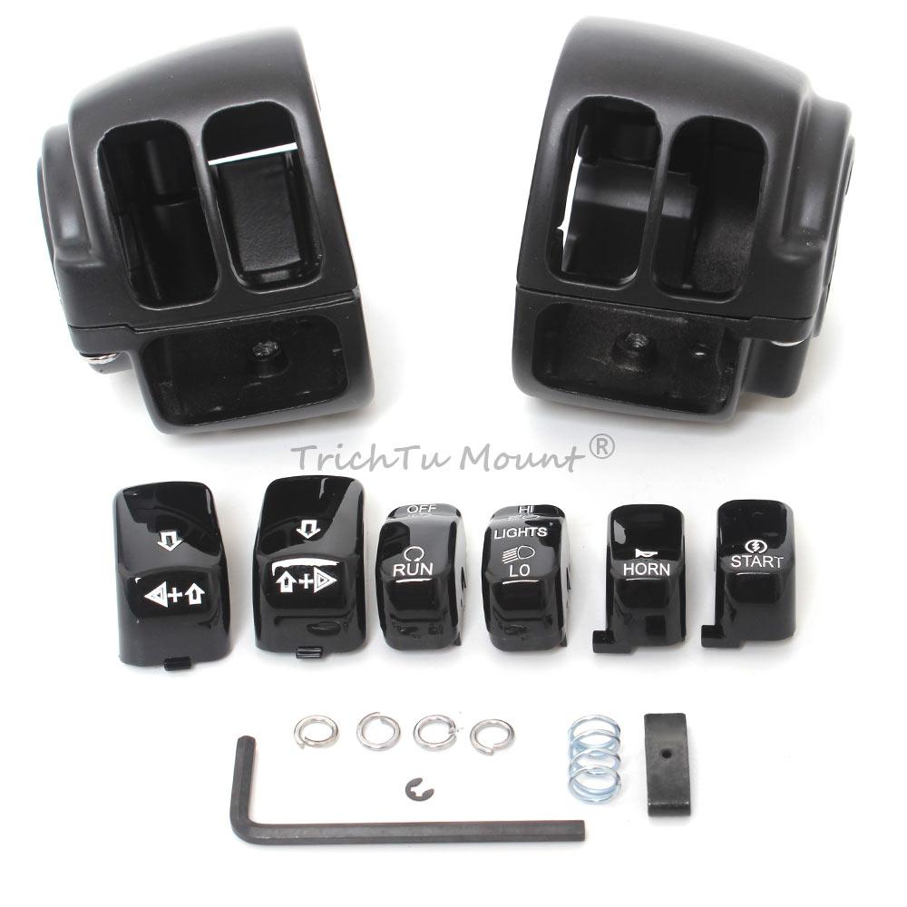 Motorcycle Switch Housing Cover Switch Cap Button For Harley Touring Glide Road King Sportster Softail Dyna VRSC Heritage Vrod