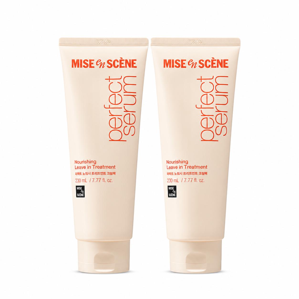mise en scène Perfect No-Wash Treatment Cream Pack Leave-In Hair Treatment 230ml x 2pcs (1+1 Set)