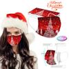 10pc Christmas Print  for  Face Mask Disposable Earloop Mask