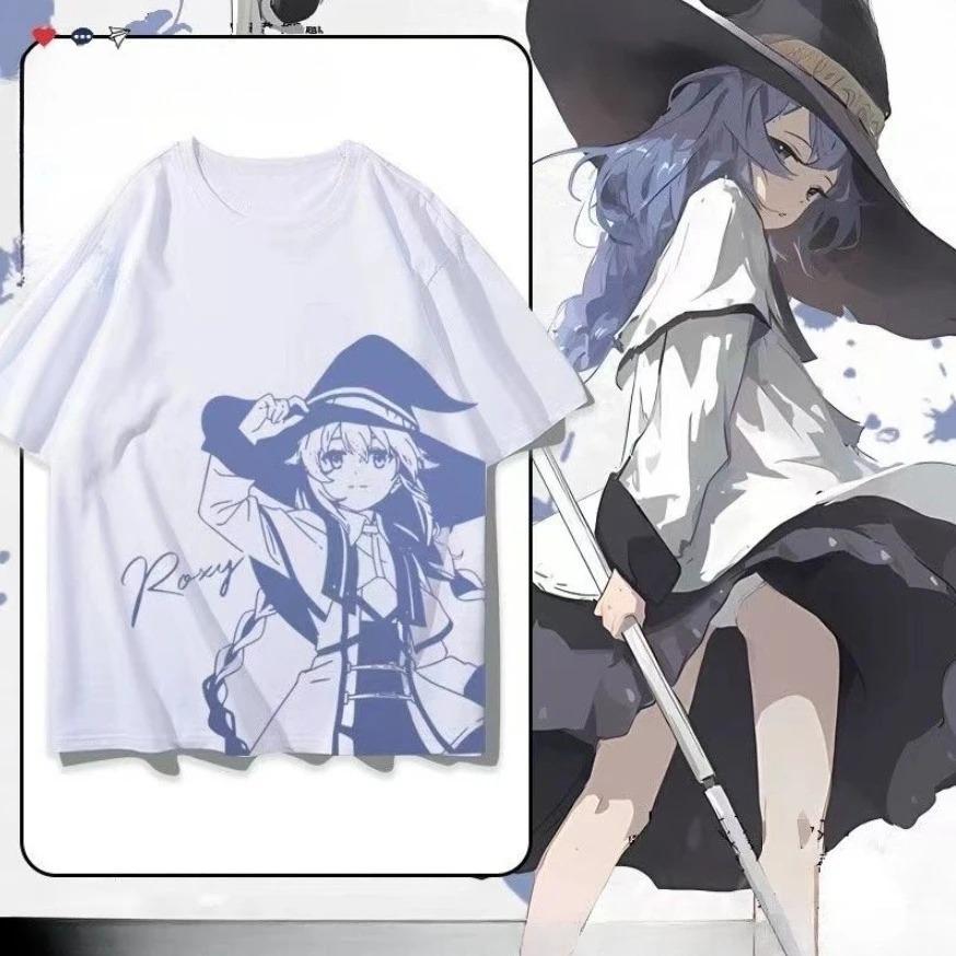 

Mushoku Tensei Roxy Migurdia Anime Peripheral Short Sleeve TShirt Cosplay Costume Women And Unisex Tshirts 4XL