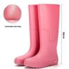 Women's Fashionable Non-Slip High-Top Rain Boots with Fleece Lining for Warmth