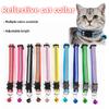 Reflective Breakaway Dog Cat Collars with Bell Safety Buckle Adjustable Soft Kitten Collar Pet Accessories for Cats Kittens