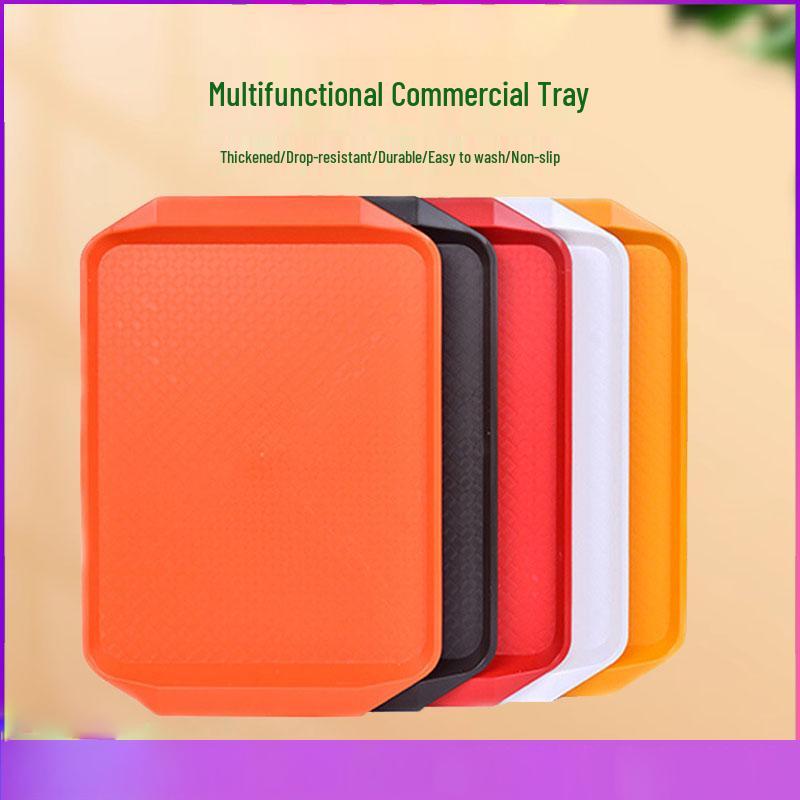 Wuhe Rectangular Anti-Slip Plastic Serving Tray