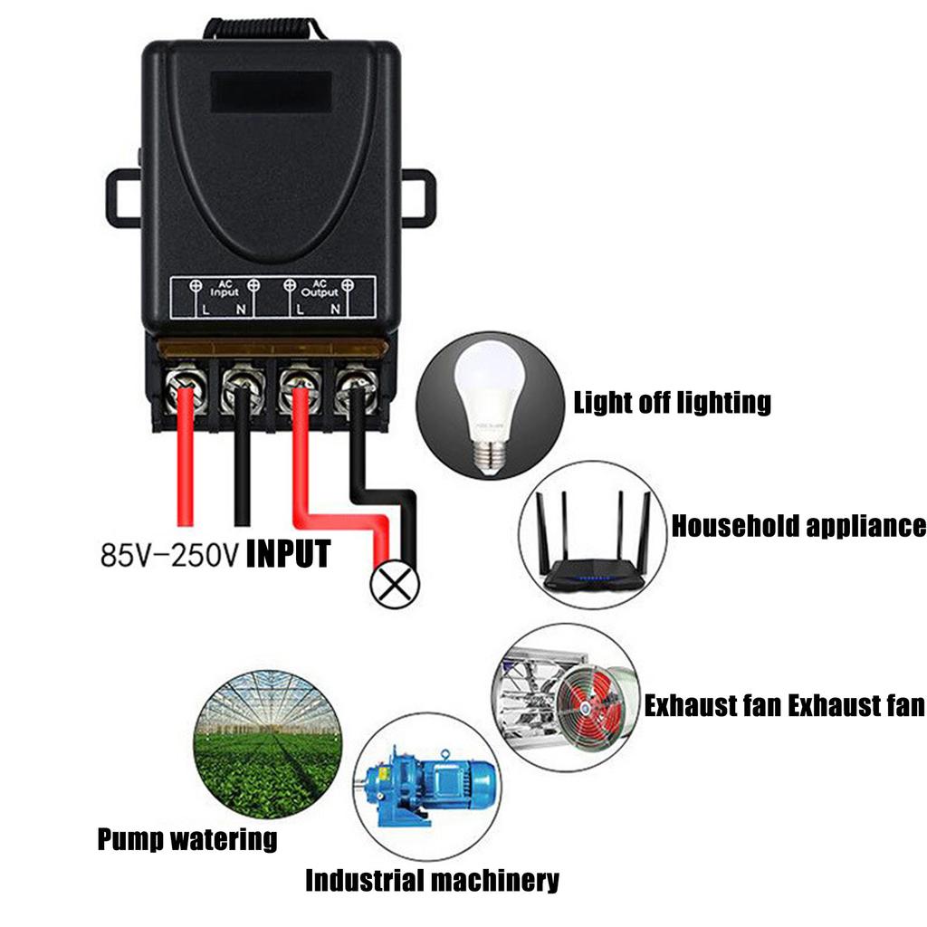 Wireless Remote Control Switches 433MHz 220V 30A Car Motorcycle Circuit Modification Equipment Lights Switches Easy Use