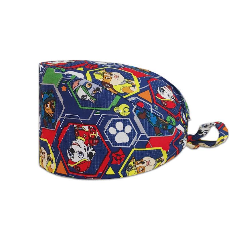 Women's Cotton Surgical Cap - Cartoon Print Nurse & Dentist Hat