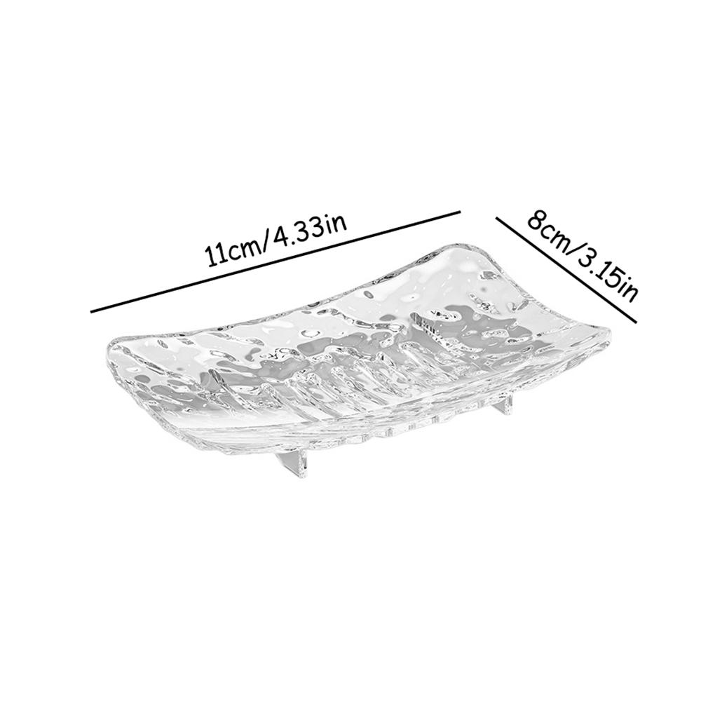 1 Stück Transparente Seifenschale High-End Badezimmer Gletschermuster Seifenaufbewahrungsständer Für den Hausgebrauch Seifenschale Tablett Leichter Luxus