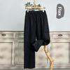Premium Men's Linen Pants Summer 100% Breathable Loose Fit Straight Leg Trousers Casual Blend Beach Pants Men