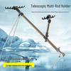 Multi-purpose Aluminum Fishing Rod Holder & Rest with Two-way Ground Stake