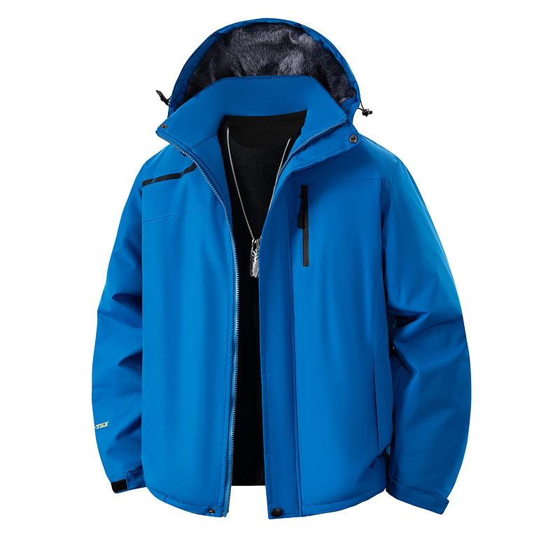 

Бархатная Толстая Мужская Куртка для Альпинизма и Активного Отдыха Мужская Водонепроницаемая Куртка со Съемным Капюшоном Мужская 7XL