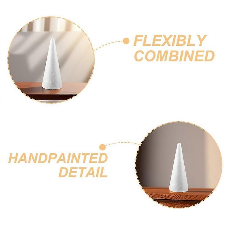 Schaumstoffkegel Weiße Schaumstoffkegel für Bastelarbeiten 8 Stück Dekorative Verwendung