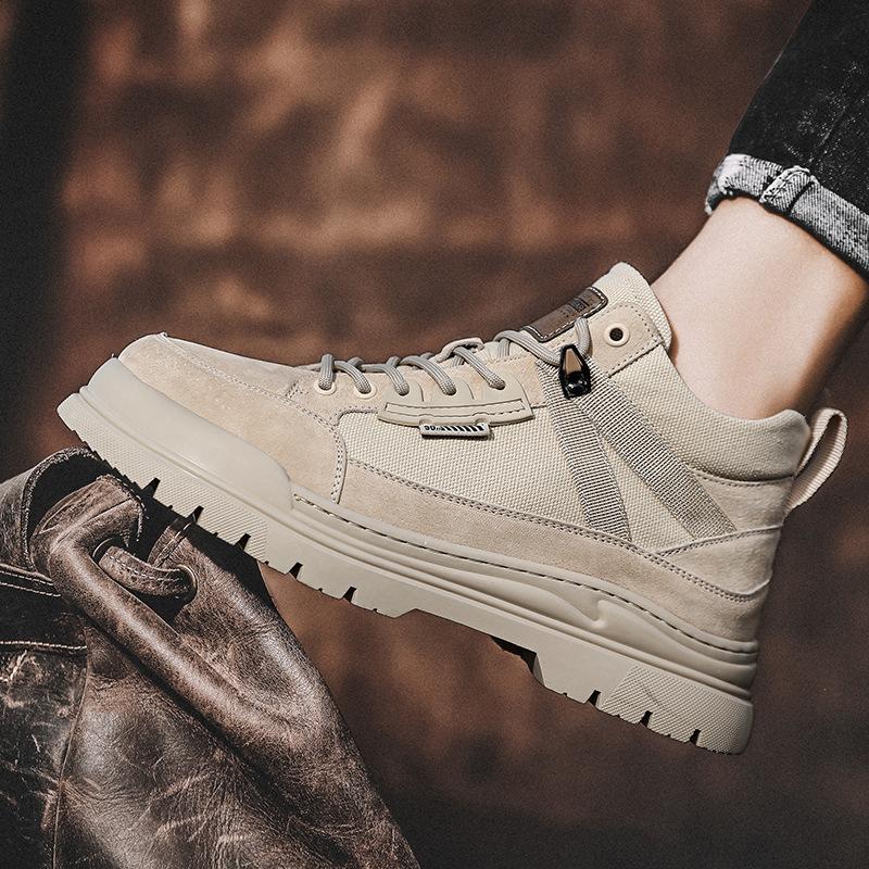 

ботинки мужские повседневные оснастка холст мода обувь удобные дышащие увеличение завод оптовая продажа 43