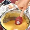 Cookie Dough Mixing Tool Silicone Spatula with Wooden Handle, Christmas Tree/Snowman/Santa Claus/Elk Pattern Themed Kitchenware Decor, Heat Resistant