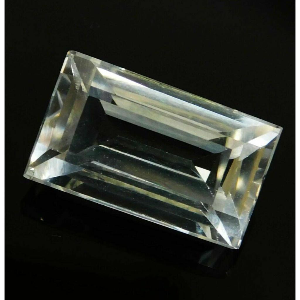 8.23 Ct Natural Sapphire WHITE Emerald Cut Pendant Loose Gemstone CERTIFIED Az-2389494
