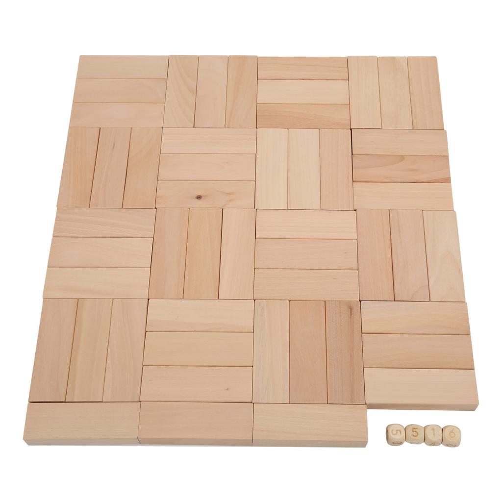 Desktop 51Pcs Blocks Stacking Toy Wooden Blocks Tumble Tower Building Toy for Kids Adults