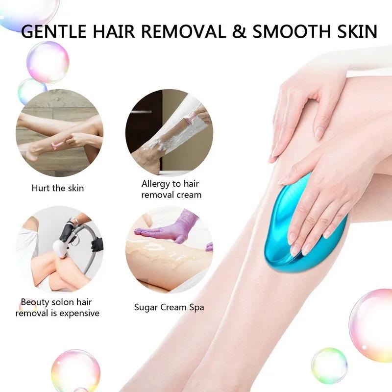 Nano Crystal Painless and Easy Hair Remover Washable Reusable Hair Removal Tools Glass Foot Scrubber Foot Plate File Skin Care