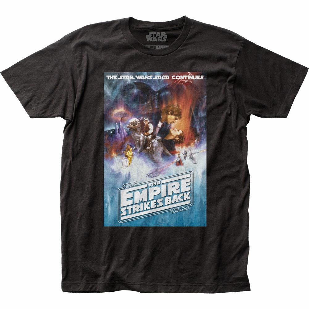 Star Wars ESB T Shirt Licensed Movie Retro Classic Tee Empire Strikes Back Black S