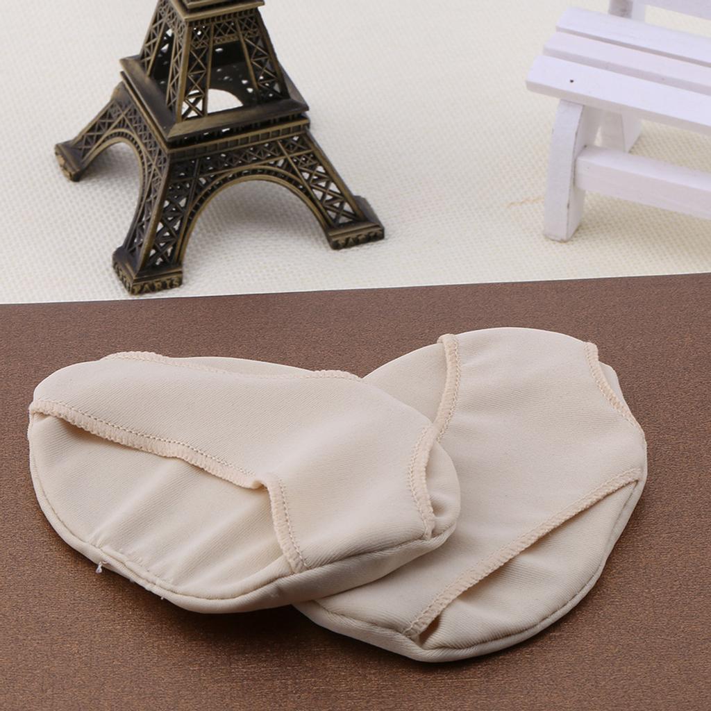 1 Pair Fabric Ball of Foot Gel Pads Cushion Metatarsal Forefoot Support Insoles