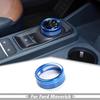 For -2024 Ford Maverick Blue Alloy Center Console Gear Shift Knob Trim Ring