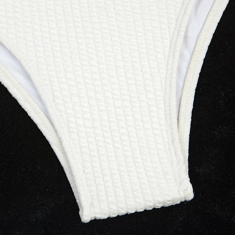 Women Two Piece Bathing Suit High Waist Swimsuit Summer Bikini Set Swimwear Clothes Solid Push Up Swimsuits