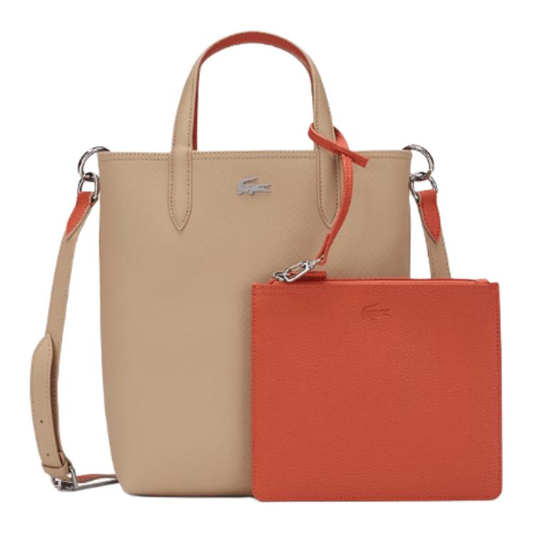 

Lacoste Fashion Reversible Design Open Tote Bag Women tote Khaki Orange NF2991AA-N88 Khaki & Orange,Medium