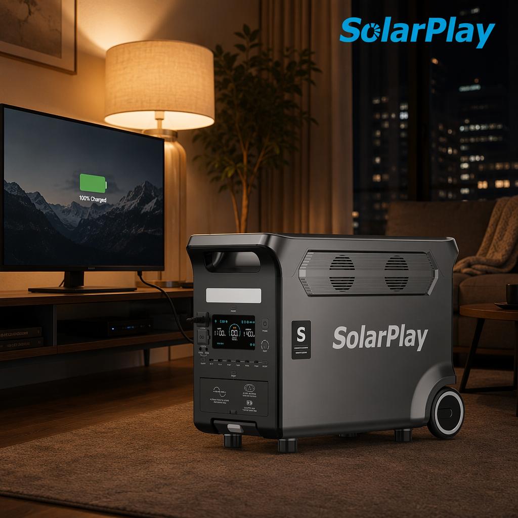 Solarplay 3840Wh LiFePO4 Solar Generator 3600W Portable Power Station 400W Solar Panel Kit EU Stock 1-3days Fast Shipping