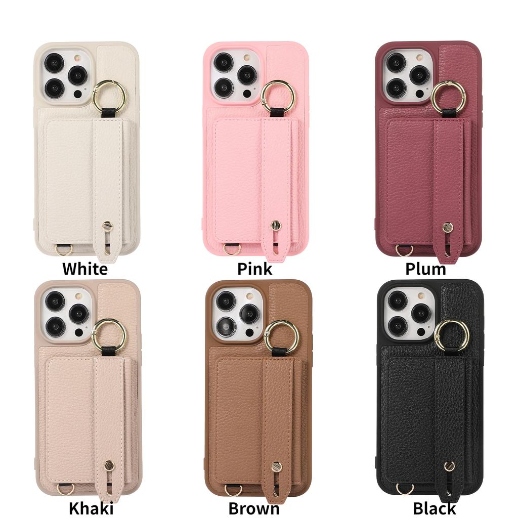 Crossbody Lanyard Phone Case for IPhone 15 14 Plus 13 12 11 Pro Max Card Holder Wallet Leather Cover with Wrist Shoulder Strap