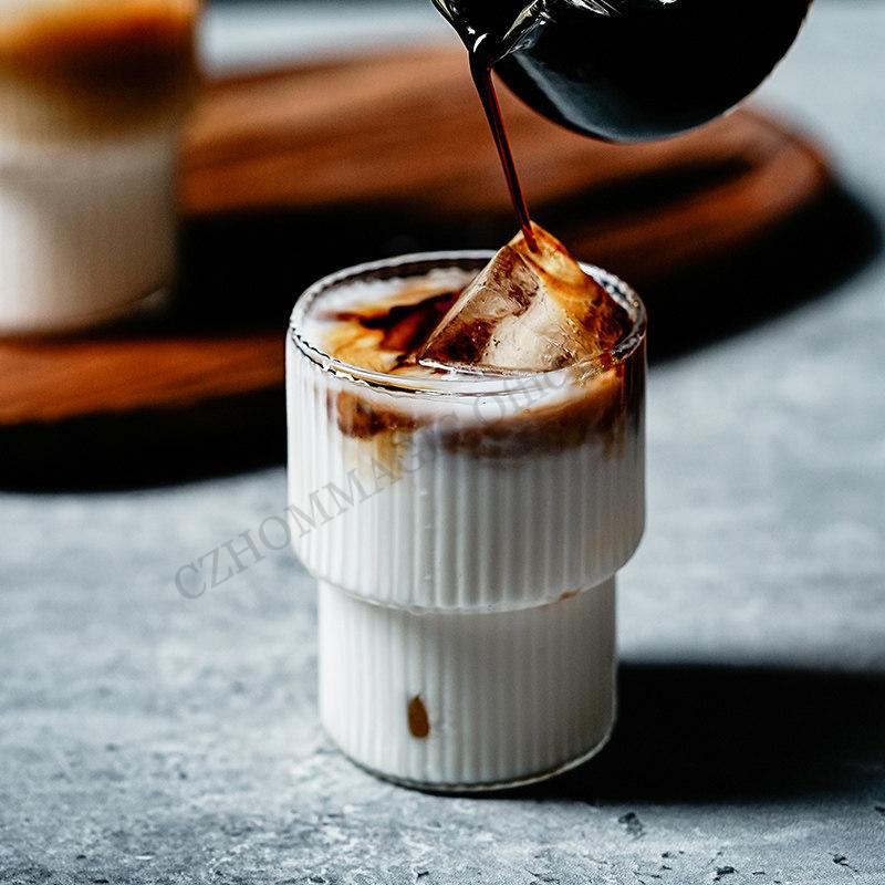 Glasbecher Hochborosilikat Hitzebeständig Latte Kaffeetasse Kaltgetränkegeschirr Wasserbecher Milch Bier Saft Teetasse Whisky Weinglas