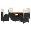 VidaXL Ensemble à Manger de Jardin avec Coussins 5pcs, Table de Terrasse, Ensemble de Meubles de Patio, Mobilier 3277438