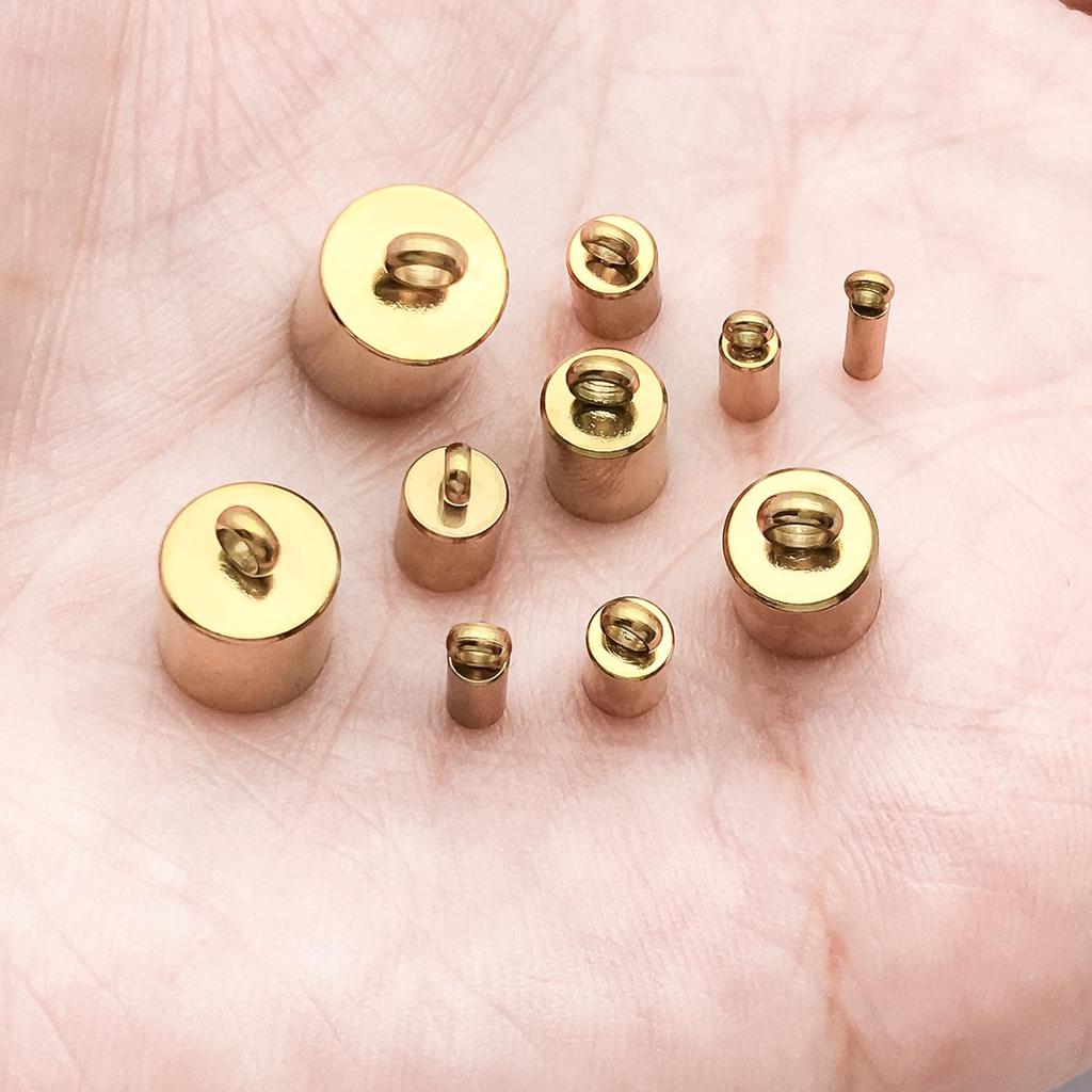 Stainless Steel Gold Chain Clasp Leather Connector for DIY Bracelet/Necklace Jewelry