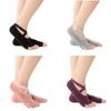SEMIYA Yoga Short Colorful 4 Set of 4 Socks, Five-Toe Socks, Toeless, Non-Slip, Antibacterial, Deodorizing, Safe, Protective, Sports, Volleyball,