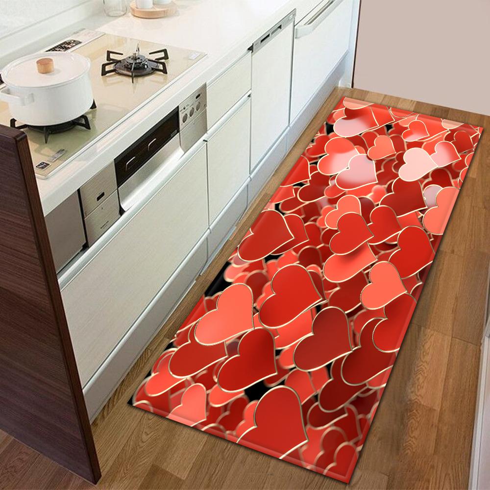 

Килим для спальні на День святого Валентина, кухонний килимок для веранди, килимок для дверей, килимок для ванної кімнати протиковзкий, довгий килим для коридору, вітальні 50x80cm