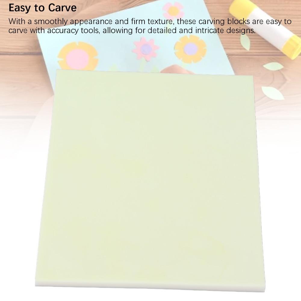 Pink White Rubber Carving Block Soft Rubber Rubber Engraving Block  Crafts