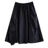 Plus Size High Waist Black Vintage Casual Spring Autumn Loose Long for Woman Skirts Womens Skirt