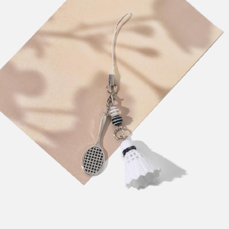 Elegante Accessorio Sportivo Portachiavi a Forma di Racchetta da Badminton Per Tenere in Ordine le Chiavi in Movimento Ideale per Appassionati e Uso Quotidiano