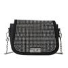 Stylish Trendy Chain Bag For Women Casual Commuting Shoulder Purse In Black White Khaki Silver