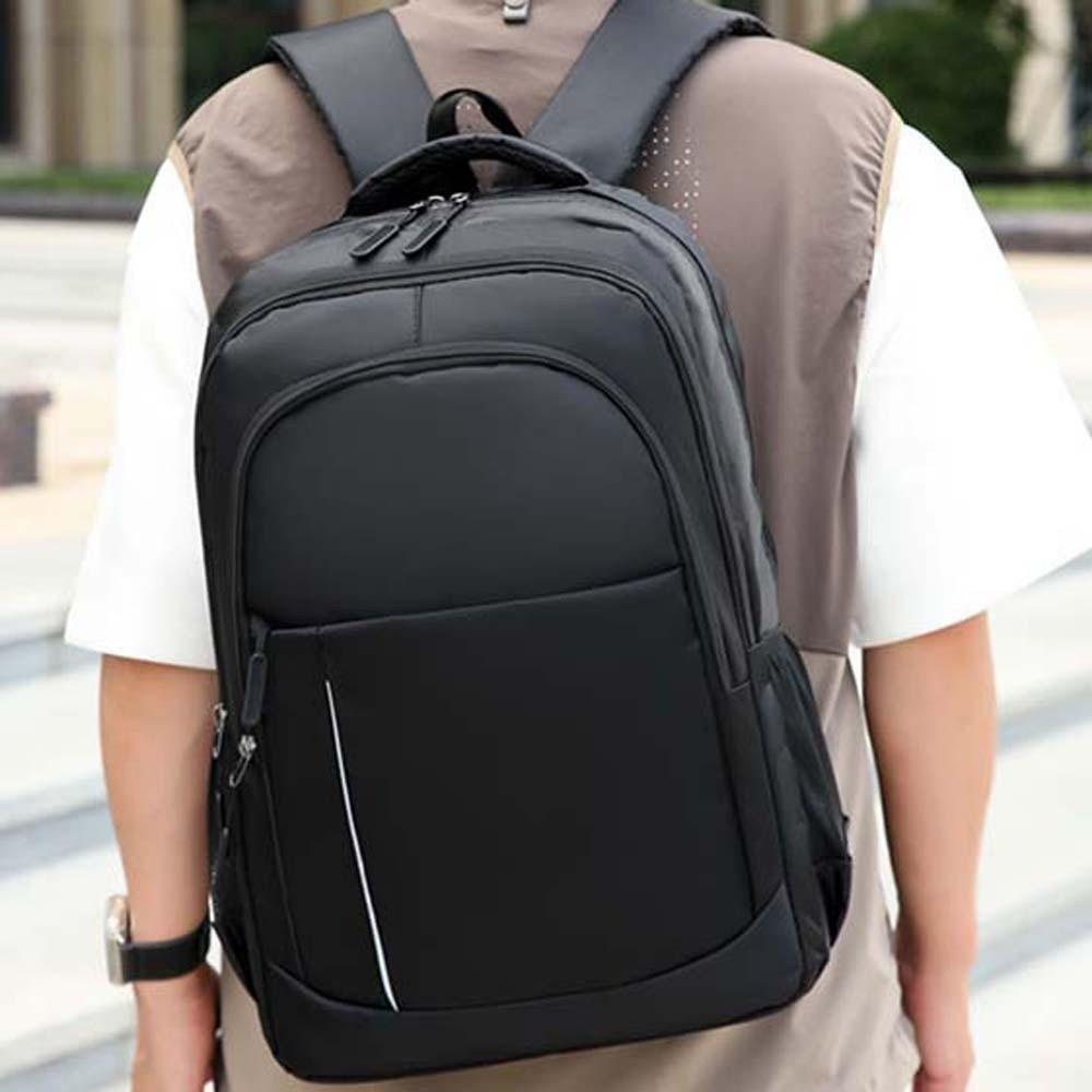 Lightweight Men's Business Backpack Minimalist Anti-splash Water Oxford Cloth Laptop Bag Fixed Webbing Scratch Prevention