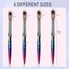 4Pcs Acrylic Nail Brush Set Acrylic Powder Brush Poly Extension Gel Brush Nail Polish Carving Pen for Women Home Solon Diy Nail Art Brushes Nail Pen