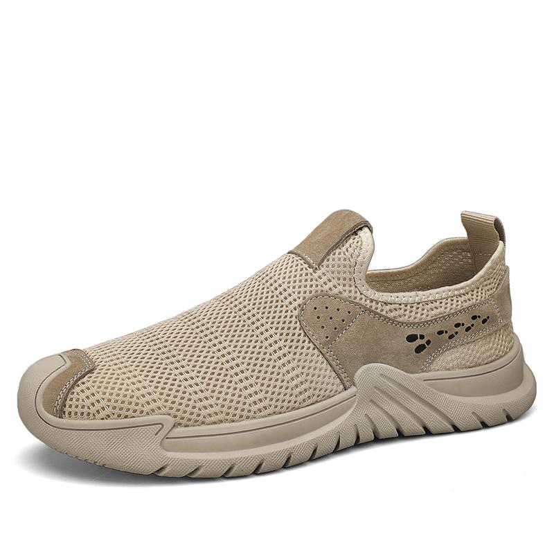 Fashion New Brand Design Men Casual Shoes Breathable Mesh Shoes Soft Sole Slip-On Sneakers Running Shoe Male Loafers Walking Footwear