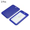 2Pcs ID Badge Holder 4.3x2.8 Inch Vertical Name Tags ABS Plastic Slide Cover Waterproof Work Card Holder In Offices Exhibitions