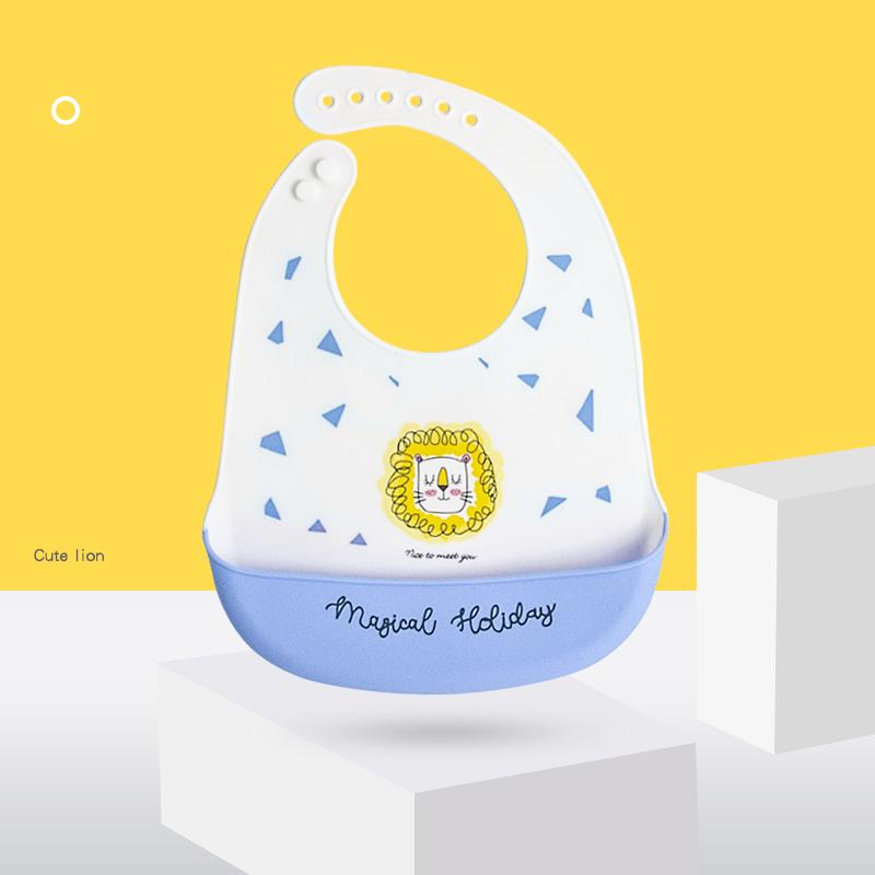 LOFCA 1pc Silicone Bibs For Kids Newborn Baby Bibs Waterproof Silicone Feeding Baby For Toddler Breakfast Feedings Adjustable