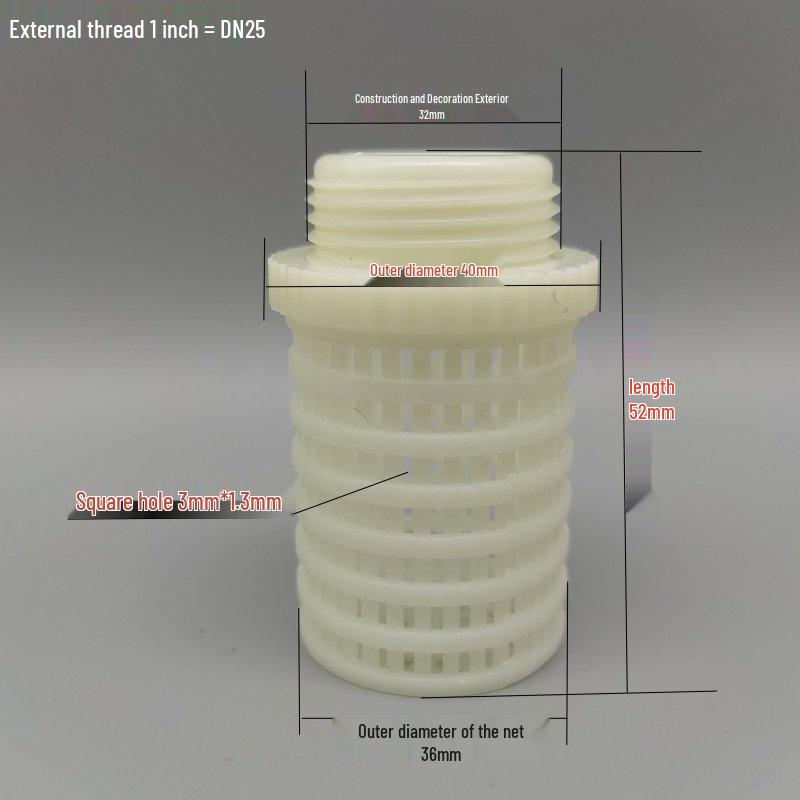 304 Stainless Steel Threaded Oil Suction Pump Filter Screen - 1.4 inch