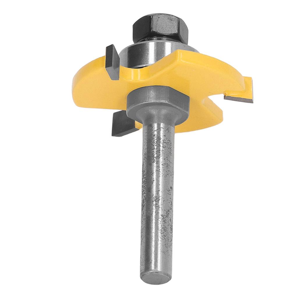 Tongue and Groove Router Bit Set T Shape Wood Milling Cutter 14 Inch Shank Router Bit 3 Teeth