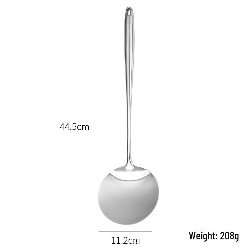 304 Stainless Steel Long Handle Round Shovel, Guizhou Chef Cooking Spoon, Kitchen Spatula