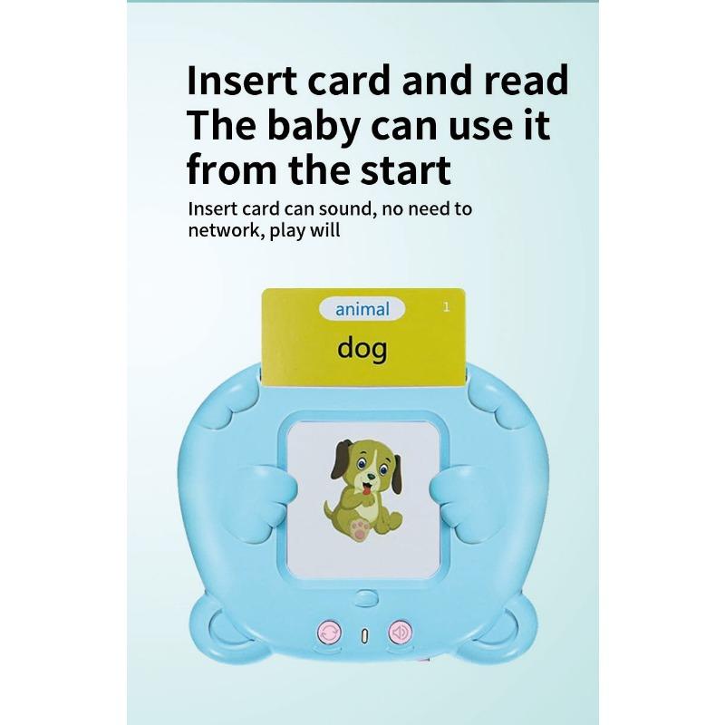 1PACK Children's Early Education Card Machine 1-6 Year Old Baby Educational Toys Chinese and English Enlightenment Literacy Card Learning Machine