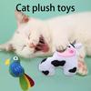 Cat Toy Bite-resistant Animal Shape Kitten Teeth Grinding Cow-shape Catnip Toy Pet Supplies