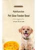 Anti-Tip Slow Feeder Dog Bowl for Medium to Large Dogs