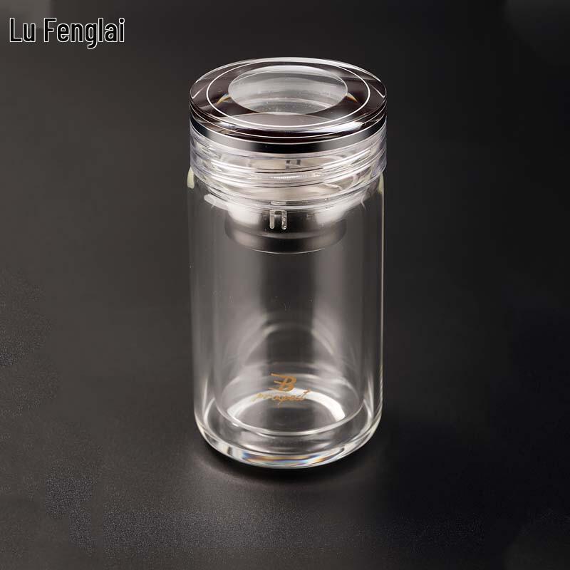 Elegant 230ML Double-Layer Borosilicate Glass Tea Cup with Infuser